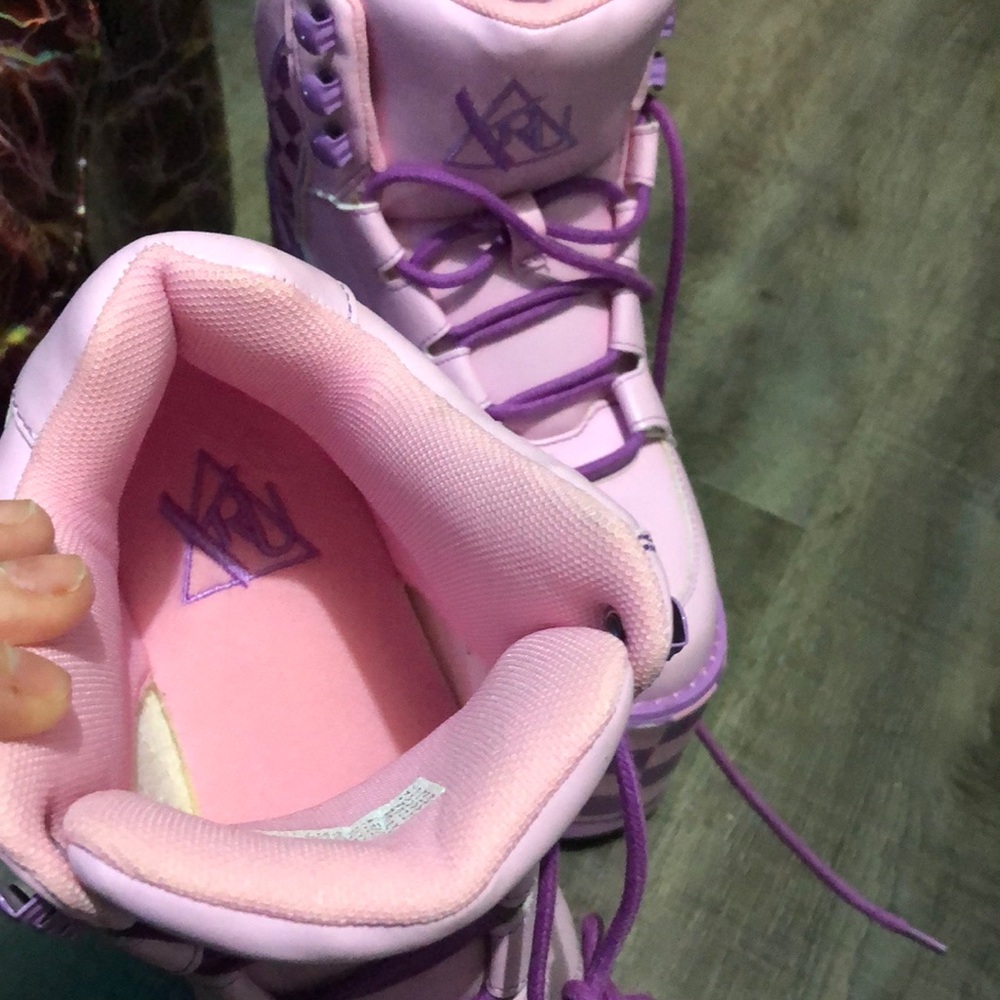 Pink and Purple High-Top Sneakers